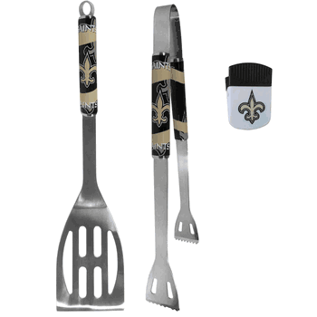 New Orleans Saints 2 pc BBQ Set and Chip Clip