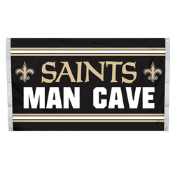 New Orleans Saints 3 Ft. x 5 Ft. Man Cave Flag  w/ 4 Grommets