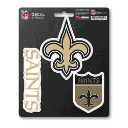 New Orleans Saints 3 Piece Decal Sticker Set