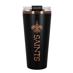 New Orleans Saints 32oz Black and Copper Big Slim with Straw