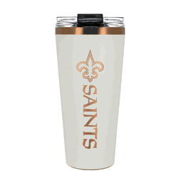 New Orleans Saints 32oz Crme and Copper Big Slim Tumbler with Straw