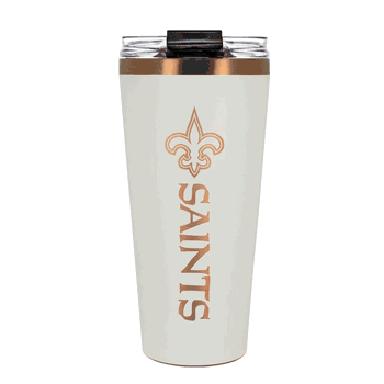 New Orleans Saints 32oz Crme and Copper Big Slim Tumbler with Straw