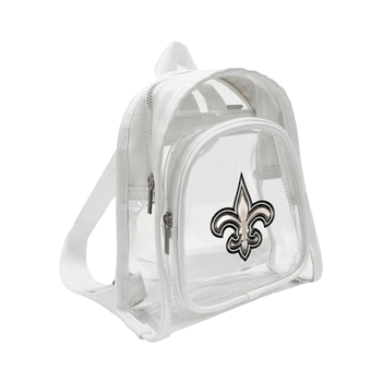New Orleans Saints 3D Logo Clear Mini Backpack
