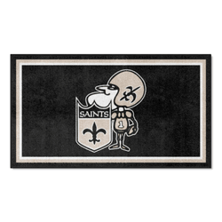 New Orleans Saints 3ft. x 5ft. Plush Area Rug, NFL Vintage