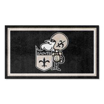 New Orleans Saints 3ft. x 5ft. Plush Area Rug, NFL Vintage