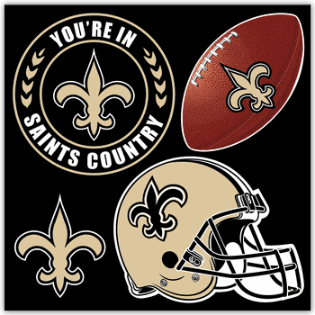 New Orleans Saints 4 Piece Magnet Set