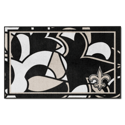New Orleans Saints 4ft. x 6ft. Plush Area Rug XFIT Design