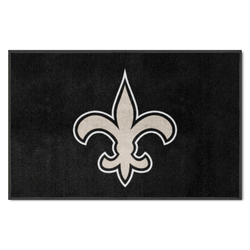 New Orleans Saints 4X6 High-Traffic Mat with Durable Rubber Backing - Landscape Orientation