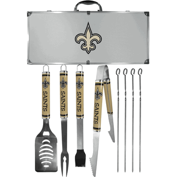 New Orleans Saints 8 pc Logo BBQ Set