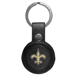 New Orleans Saints AirTag Compatible Leather Key Chain