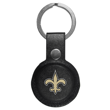 New Orleans Saints AirTag Compatible Leather Key Chain