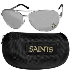 New Orleans Saints Aviator Sunglasses and Case