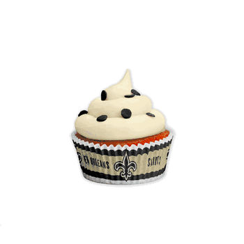 New Orleans Saints Baking Cups Large 50 Pack