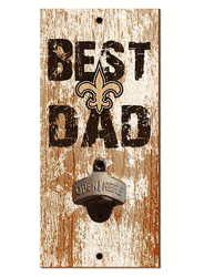 New Orleans Saints Best Dad Bottle Opener  Wood Sign