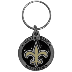 New Orleans Saints Carved Metal Key Chain