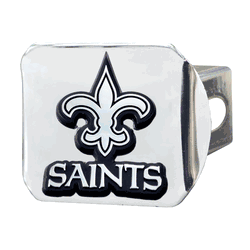 New Orleans Saints Chrome Metal Hitch Cover with Chrome Metal 3D Emblem