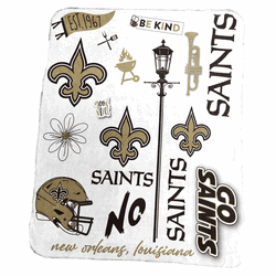 New Orleans Saints Classic Native Fleece Throw