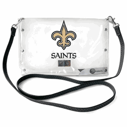 New Orleans Saints Clear Envelope Purse STRAP