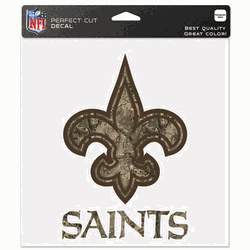 New Orleans Saints Decal 8x8 Perfect Cut Camo