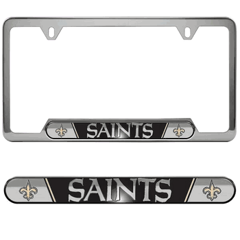 New Orleans Saints Embossed License Plate Frame, 6.25in x 12.25in