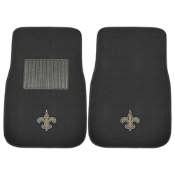 New Orleans Saints Embroidered Car Mat Set - 2 Pieces