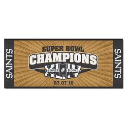 New Orleans Saints Field Runner Mat - 30in. x 72in., 2010 Super Bowl XLIV Champions
