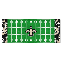 New Orleans Saints Football Field Runner Mat - 30in. x 72in. XFIT Design