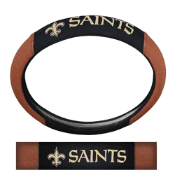 New Orleans Saints Football Grip Steering Wheel Cover 15" Diameter