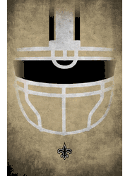 New Orleans Saints Ghost Helmet 17x26