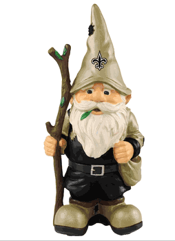 New Orleans Saints Gnome Holding Stick