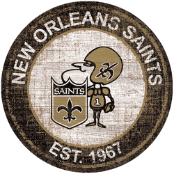New Orleans Saints Heritage Logo Round Sign