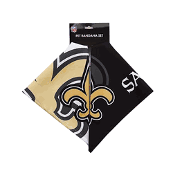 New Orleans Saints Home and Away Pet Bandana Set Small