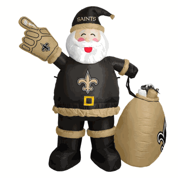 New Orleans Saints 7 FT Inflatable Santa
