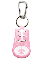 New Orleans Saints Keychain Pink Football CO