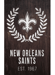 New Orleans Saints Laurel Wreath 11x19 Sign