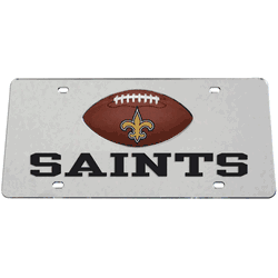 New Orleans Saints Mirrored License Plate