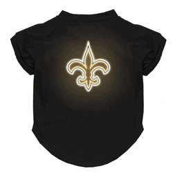 New Orleans Saints Neon Pet T-Shirt, X-Small