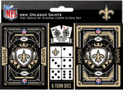 New Orleans Saints NFL 2-pack Playing Cards & Dice Set