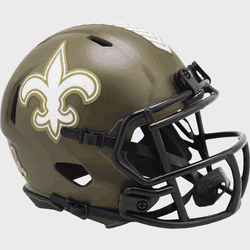 New Orleans Saints NFL Mini Speed Football Helmet SALUTE TO SERVICE