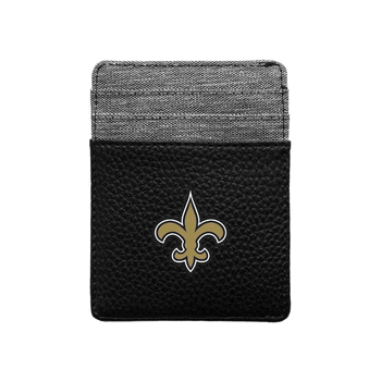 New Orleans Saints Pebble Front Pocket Wallet Black