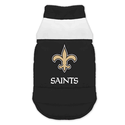 New Orleans Saints Pet Parka Puff Vest Large