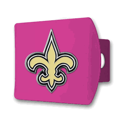 New Orleans Saints Pink Metal Hitch Cover with  3D Color Emblem