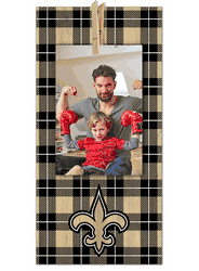 New Orleans Saints Plaid Clothespin 6x12 Sign
