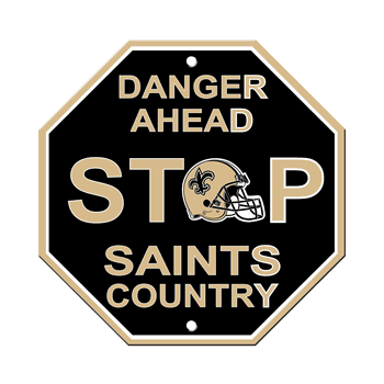 New Orleans Saints Plastic Stop Sign