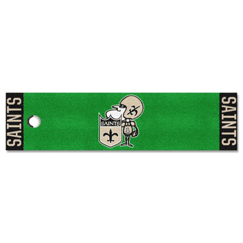 New Orleans Saints Putting Green Mat - 1.5ft. x 6ft., NFL Vintage