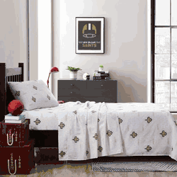 New Orleans Saints Scatter Bedding Sheet Set Twin