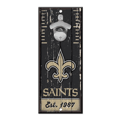 New Orleans Saints Sign Wood 5x11 Bottle Opener