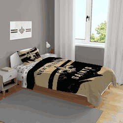 New Orleans Saints Slanted Stripe 4 PC Twin Bed in a Bag