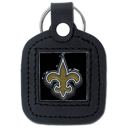 New Orleans Saints Square Leatherette Key Chain