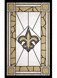New Orleans Saints Stained Glass 11x19 Wood Sign